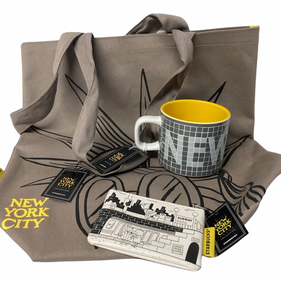 Starbucks Handbags - Starbucks New York City Collection Bundle Tote Mug Purse
